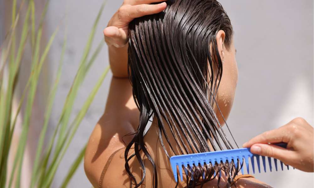 Straightening hair wet clearance