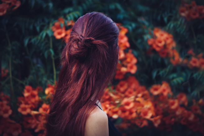 red hair hair gloss