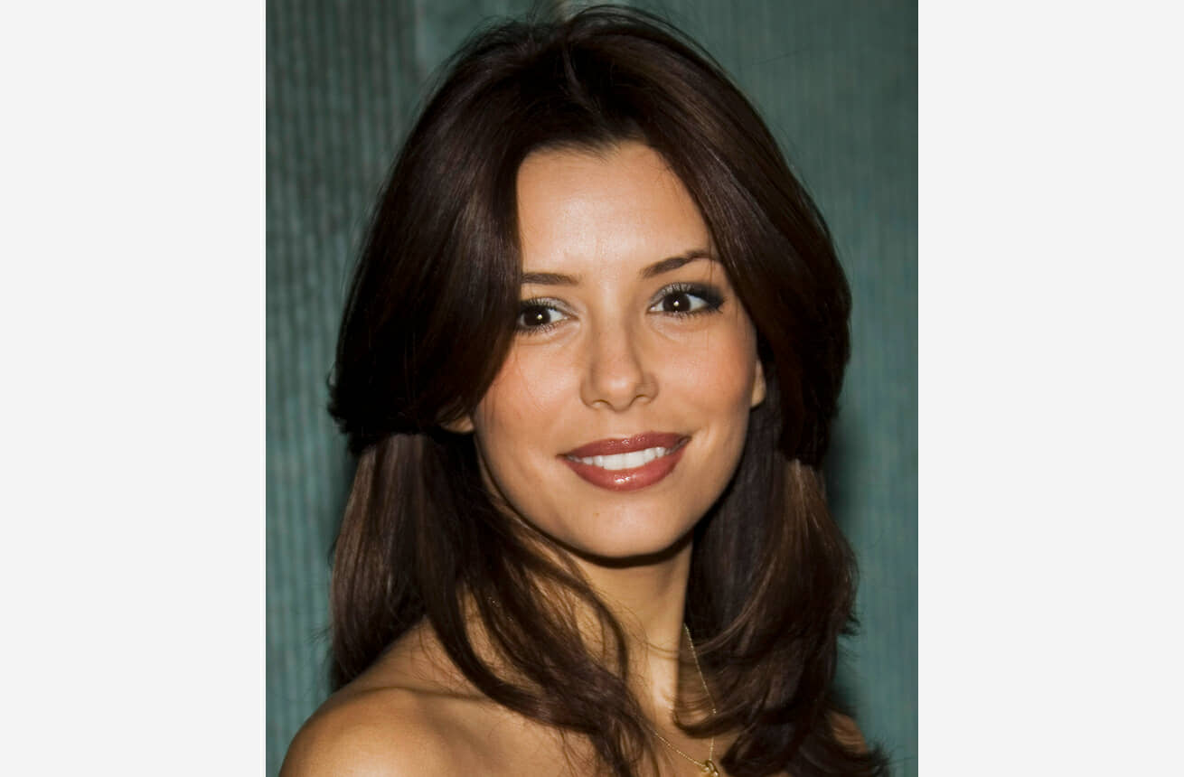 eva longoria hair heart shaped face