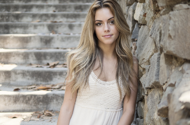woman with soft waves