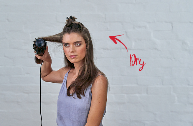 How to dry short hair
