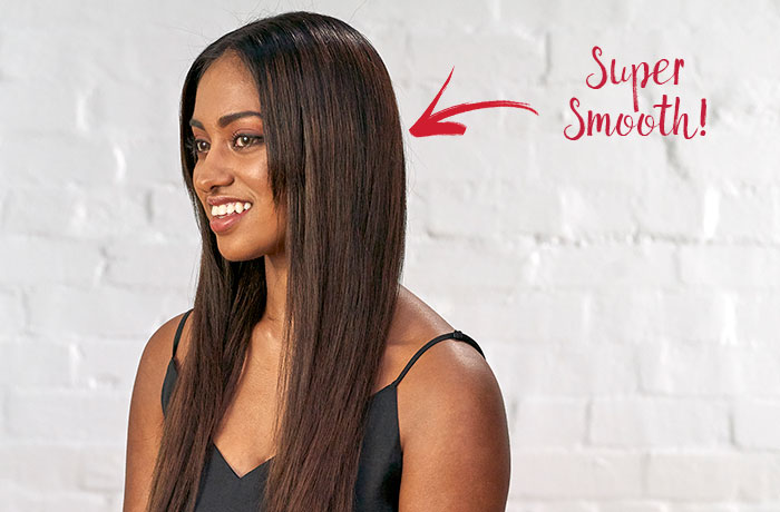 Woman with straight hair