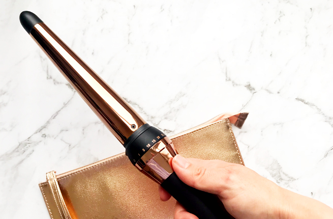 Rose gold conical curler