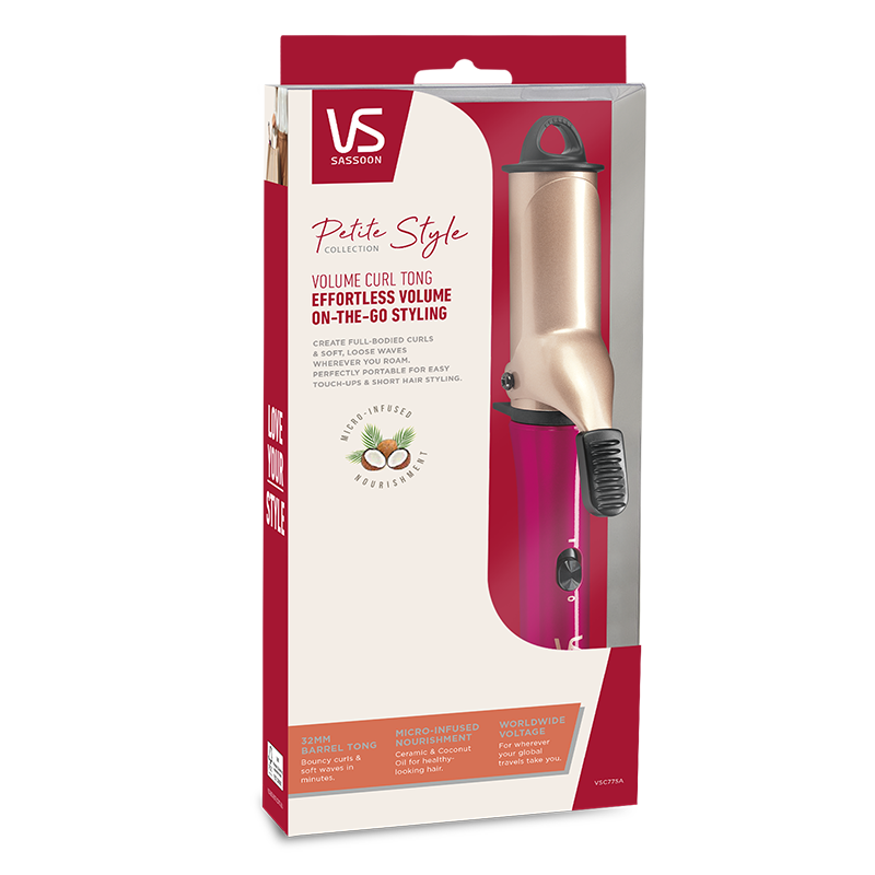 Petite Style Volume Curl Tong Packages