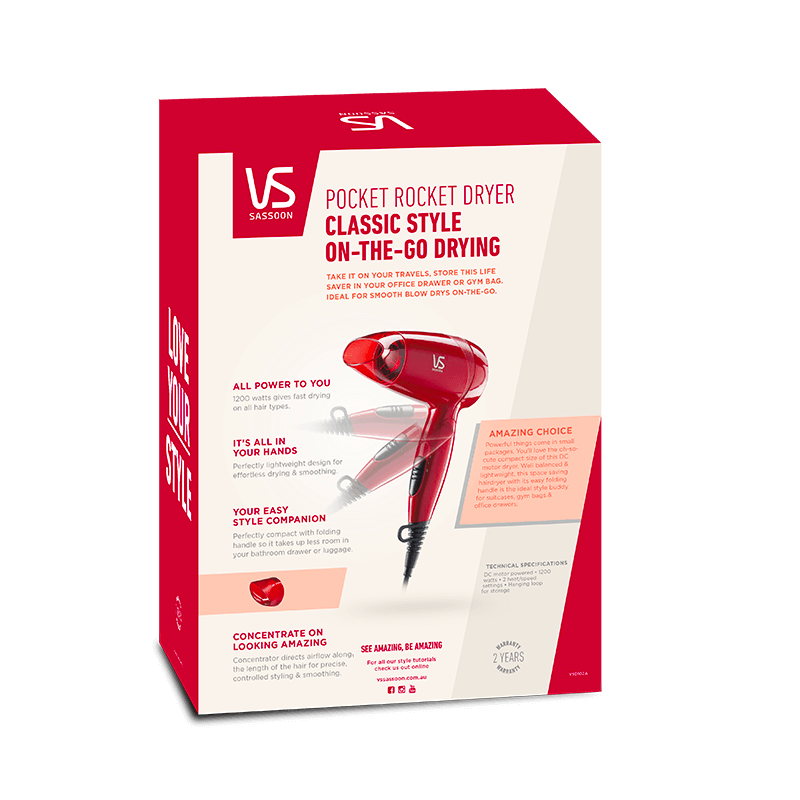 Pocket Rocket Dryer VS Sassoon Australia
