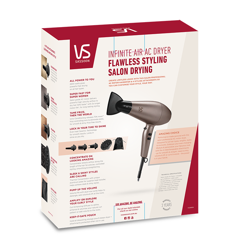 Infinite Air AC Dryer VS Sassoon Australia
