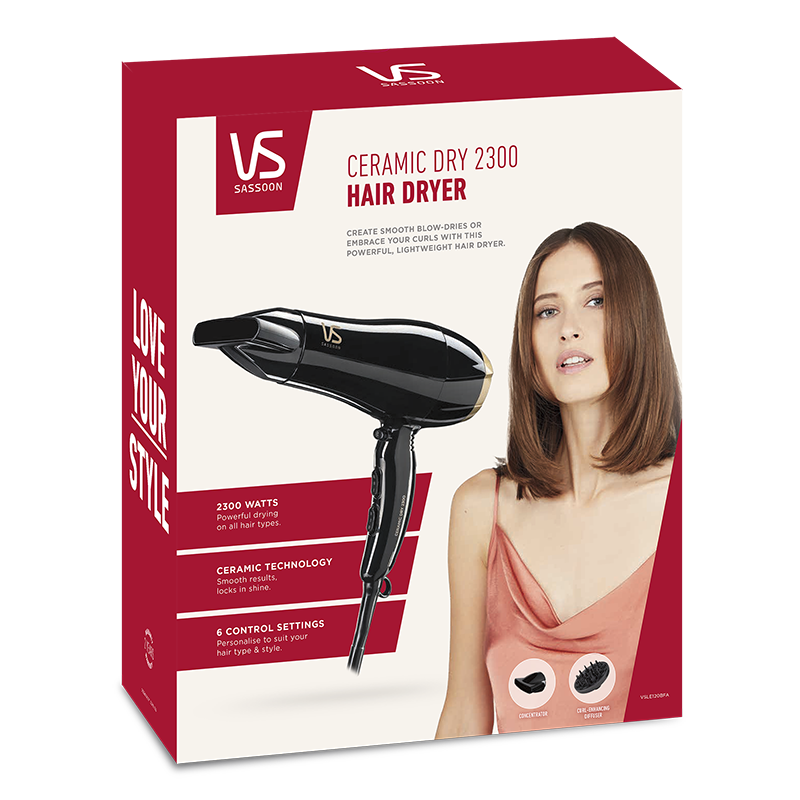 Ceramic Dry 2300 Hair Dryer Packages